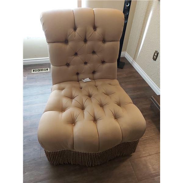 34"W X 42"H X 45"D Compositions Chair (Artisan) Golden color fabric