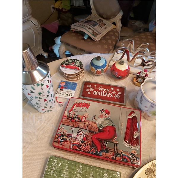 Silver baubles 9 pack Assorted Christmas Decorations