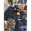 Image 3 : Harley Davidson - 6 Hats, 4 Short Sleeve Shirts (XXL), Scarves, Shorts, Fleece Pants