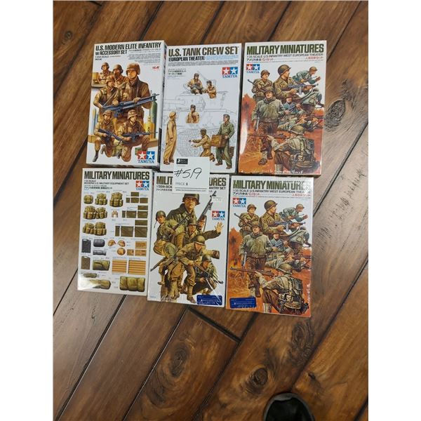 6 Models. Military Miniatures. US Infantry x2. - Modern US Military Equipment Set - US Modern Elite 