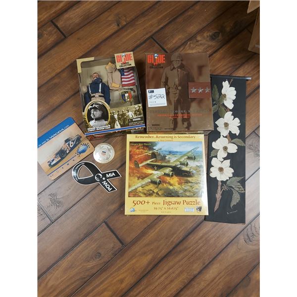 500 Piece Jigsaw Puzzle. - 1999 Teddy Roosevelt GI Joe. - 1997 General Geaorge S. Patton GI Joe.