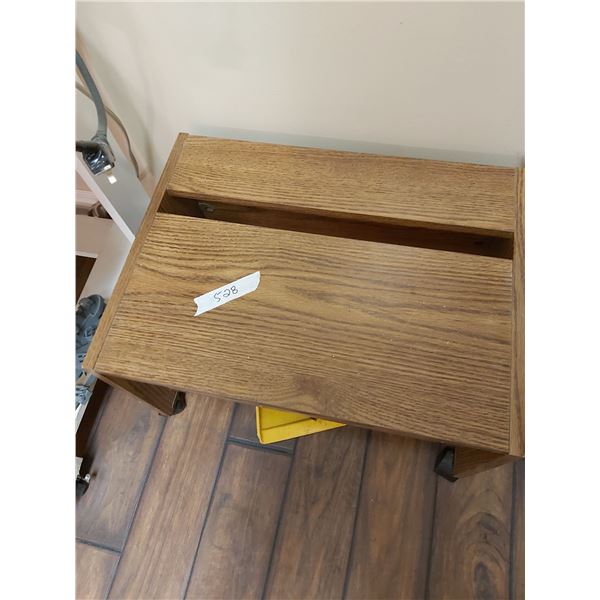 Model Room Furniture. 2 Shelves, 2 Roller Carts & Office Chair.