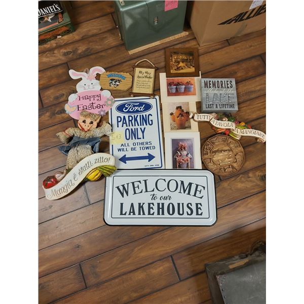 14 Assorted Signs + Wall hangings