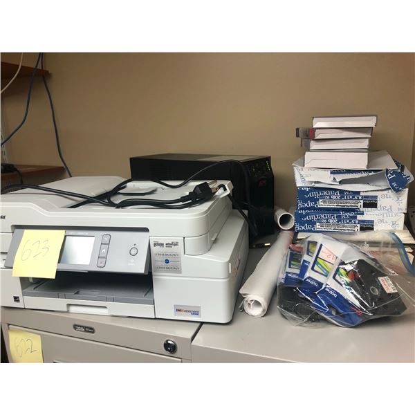 Brother Printer with Paper & Ink - APC Surge Protector