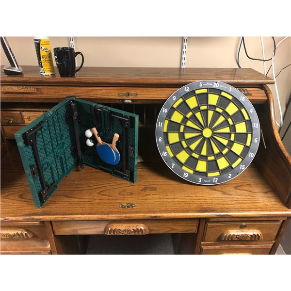 Soft Tip Dart Board & Mini Ping Pong Set