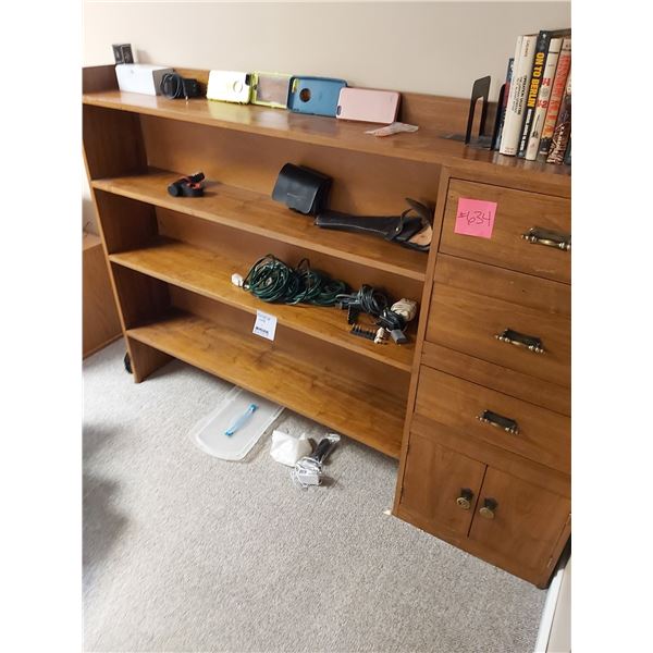 Shelf with Miscellaneous Books, Phone Cases Extention Cords etc?