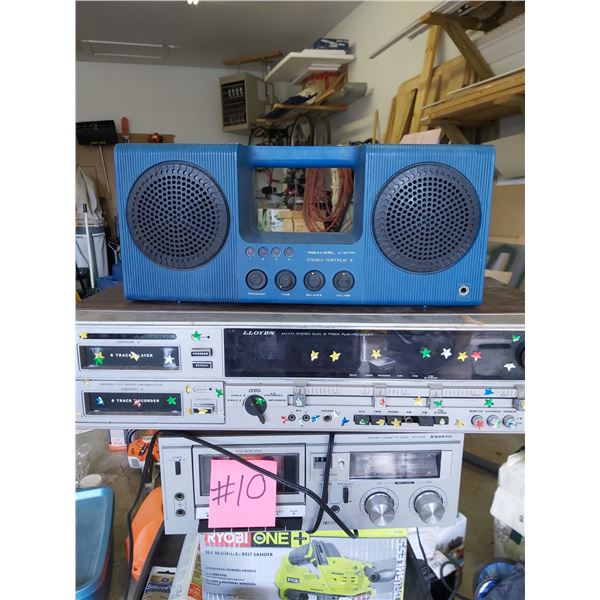 Sanyo Stereo Cassette Deck RD5008 - Lloyd's 8 Track Player - Stereo Portiplay