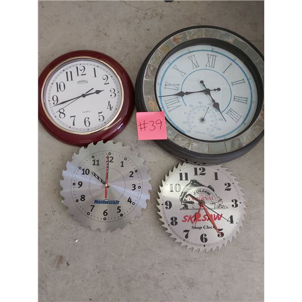 Various Wall Clocks x4
