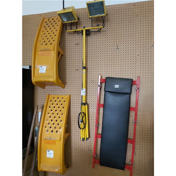 Vehicle Garage Ramps - Double Garage Flood Lights - Creeper