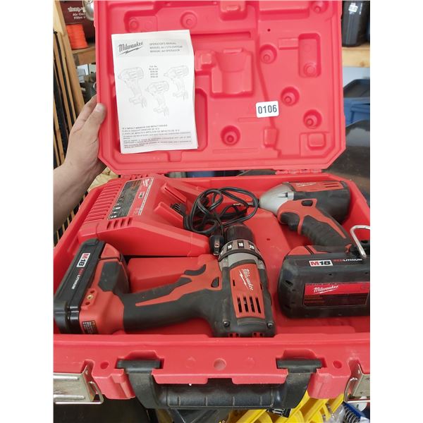 Milwaukee 18V Impact Wrench & Impact Driver