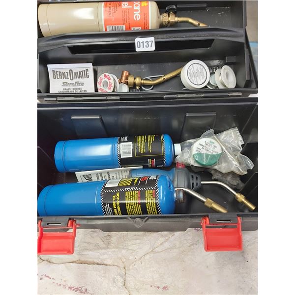 Tool Box with Propane Bottles & Torches