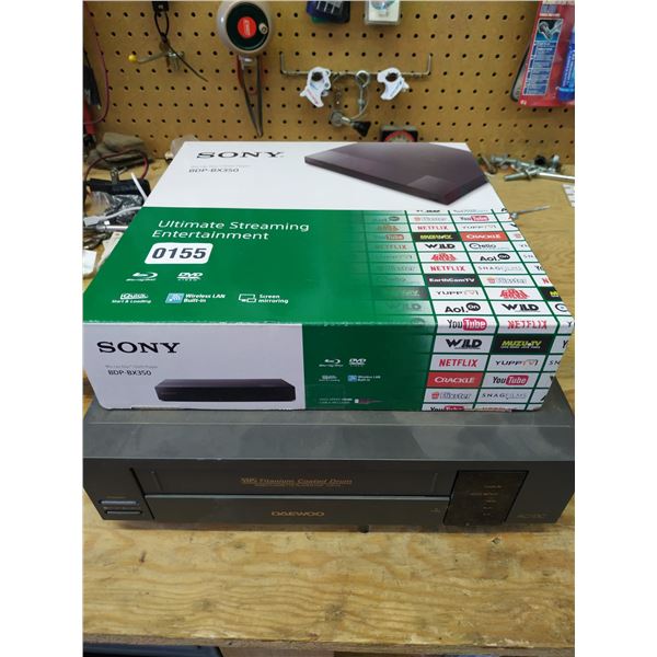 Sony Blu-ray Disc DVD Player & Daewood VCR