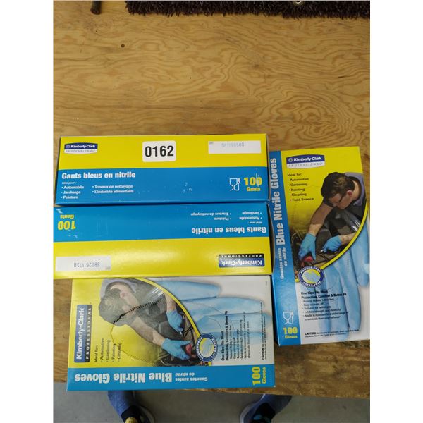4 Boxes of Blue Nitrile Gloves