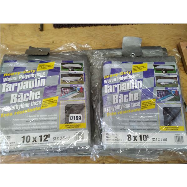 3 Heavy Duty Woven Plyethylene Tarps