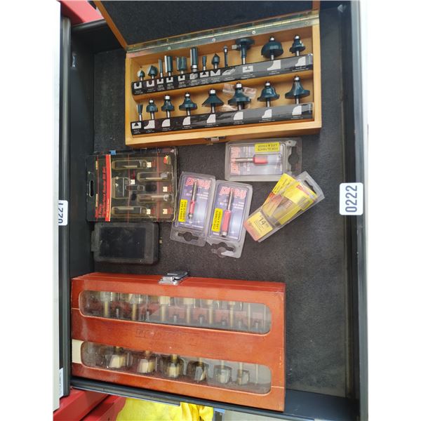 Router Bits & Sets with Assorted Tools