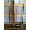Image 1 : Two push brooms - Spade - Metal rake