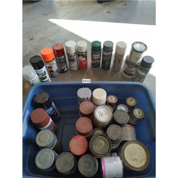 Spray paint/various assorted paint