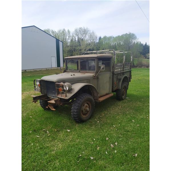 3/4 ton 4x4 M37 CDN Military Cargo truck model# T249 MFR. SER # 91401434 Mileage 29,898 miles