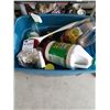 Image 1 : Bin of Cleaning Supplies - Coat Rack