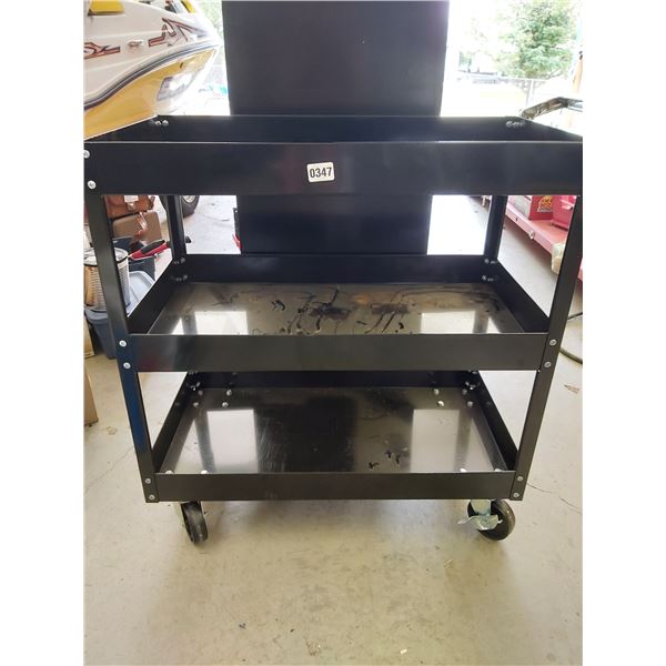 3 Tier Black Garage Wheeled Cart