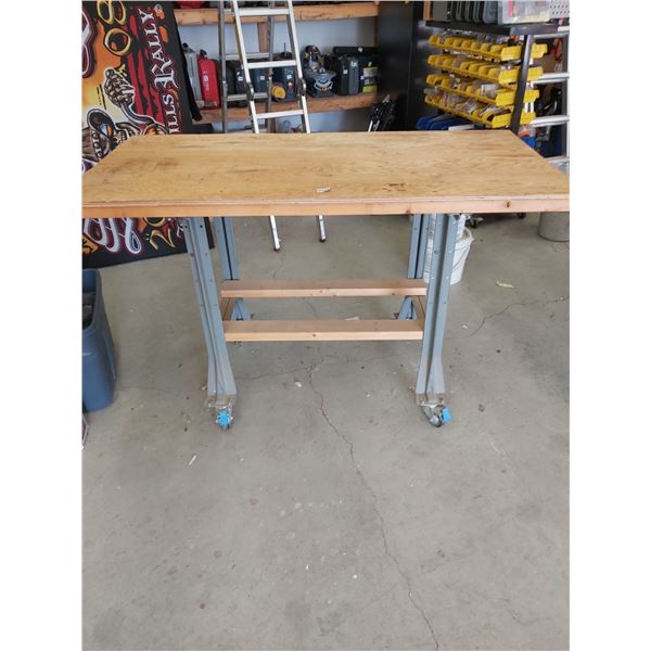 Shop Work Table  on Wheels