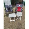 Image 1 : Two floding Lawn Chairs & 2 Side Tables