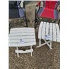 Image 4 : Two floding Lawn Chairs & 2 Side Tables