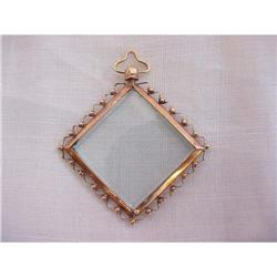14K Rose Gold Beveled Glass Locket #1732731