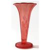 Czech Pink Satin Glass Embossed Lady Vase #1733061