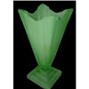 Bagley Green Satin Glass Wyndham Vase #1733083