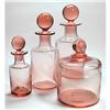 Pink Blown Glass Apothecary Perfume Bottle Set #1733089
