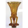 Amber Art Deco Rocket Vase #1733094