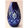 Czech Blue Cut To Clear 10 inch Vase #1733113