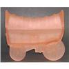 Pink Satin Glass CONESTOGA WAGON Powder Jar #1733120