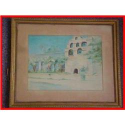 Framed Original California Mission Painting #1733246