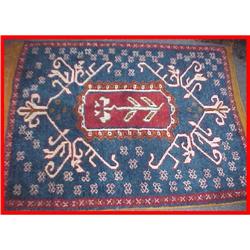 Unusual Middle Eastern Shag-Like Colorful Rug #1733253