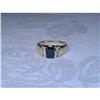 Estate 14K YG 1 CT Carat Sapphire Diamond Ring #1733284