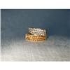 18K YG Champagne Diamond Citrine Wide Band #1733292