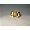 10K 14K 2-Tone Gold Tiger Eye Diamond Mens Ring#1733294