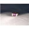 Estate 14K YG Yellow Gold Amethyst Diamond Ring#1733300