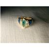 Estate 14K YG Gold Emerald Diamond Opal Ring #1733303