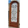Arch Single entry Door with wrought iron #1733345