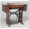 Image 1 : Antique Oak Singer Sewing Machine with Wrought #1733450