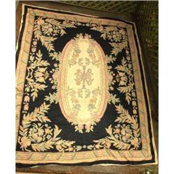 8' x 10' Hand Embroidered Wool Carpet  #1733487