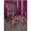 ANTIQUE LIBRARY GOOSE NECK CLUB ACCENT CHAIR  #1733611