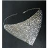 Image 1 : SILVER TONE WHITING&DAVIS MESH BIB NECKLACE #1746920