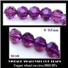 Image 1 : 200 VINTAGE SWAROVSKI CUT PURPLE GLASS BEADS #1746974