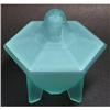 Image 1 : Blue Depression Glass SPHINX Powder Jar #1747024