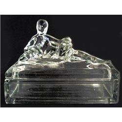 Crystal CLEOPATRA Depression Glass Dresser Jar #1747084