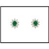 Image 1 : LOVELY EMERALD DIAMOND EARRINGS WERE $550.00 #1747371